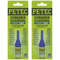 Produktbild: Petec 2x Schraubensicherung blau Mittelfest 5g Sb-Karte