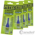 Produktbild: 4x 91005 PETEC SCHRAUBENSICHERUNG BLAU 5 GRAMM MITTELFEST SCHRAUBENKLEBER