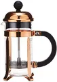Produktbild: Bodum French Press Chambord - 350ml / 3 Tassen Kupfer Kaffeebereiter - Hitzebeständiges Glas & Edelstahlfilter - BPA-frei Spülmaschinenfest Cafetière - Made in Portugal