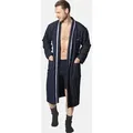 Produktbild: Jan Vanderstorm Bademantel TRIFRED, Langform, Baumwolle, -, mit Strukturmuster blau 6XL (76/78)
