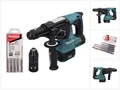 Produktbild: Makita Akku-Bohrhammer DHR 243 Z Akku Bohrhammer 18 V 2,0 J SDS plus Brushless + 5 tlg. Bohr