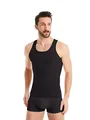 Produktbild: FINN Shapewear Herren Kompressionsshirt – Bauch-Weg Unterhemd & Body-Shaper Männer – Ärmelloses Tank-Top aus Baumwolle für flacheren Bauch und bessere Haltung Schwarz 5XL