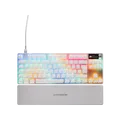 Produktbild: Steelseries Apex Pro TKL Gen 3 White kabelgebundene Gaming Tastatur mit Hall Effect Switches, Rapid Trigger und RGB-Beleuchtung