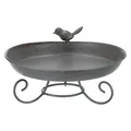 Produktbild: Trixie 55510 Vogeltränke/-Bad zum Hinstellen, Metall, 800 ml/ø 22 cm, grau