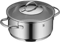 Produktbild: WMF Aparto Kochtopf groß 20cm, mit Glasdeckel, Bratentopf, Induktionsgeeignet, 2,5l, Cromargan Edelstahl, poliert, unbeschichtet