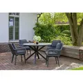Produktbild: Gartenmöbelset Diningsessel Marbella mit Tisch Almeria 120 cm - Grau