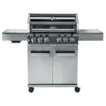 Produktbild: Chef Cuisine BBQ Gas Grill 4 + 2, inklusive Hochtemperaturzone und Infrarot-3D-Brenner - Silber