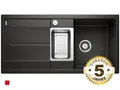 Produktbild: Blanco Metra 6 S - 525926 Granitspüle schwarz Küchenspüle Einbau reversibel