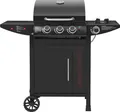 Produktbild: Royal Gourmet Gasgrill 3+1 Brenner Grillwagen mit 11,5 kW Campinggrill mit Seitenbrenner, Outdoor Gas Grill inkl. Haken, Unterschrank für Balkon