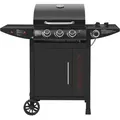Produktbild: Royal Gourmet - Gasgrill 3+1 Brenner Grillwagen Mit 11,5 Kw, Campinggrill Mit Seitenbrenner, Outdoor Gas Grill Inkl. Haken, Unterschrank Für Balkon, Party Schwarz