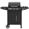 Produktbild: Royal Gourmet Gasgrill 3+1 Brenner Grillwagen mit 11,5 kW, Campinggrill mit Seitenbrenner, Outdoor Gas Grill inkl. Haken, Unterschrank für Balkon, Party Schwarz