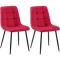 Produktbild: 2er Set Esszimmerstuhl Tilde Rot Samt