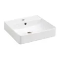 Produktbild: FACKELMANN Vaida Waschbecken 40,5 x 10 x 40,5 cm Aufsatzbecken Weiß 40 cm