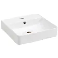 Produktbild: Fackelmann Keramik Aufsatzwaschbecken 40 cm eckig weiß Bad Handwaschbecken