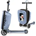 Produktbild: Cariboo Roller Kinder Scooter mit Koffer Mit 3 Rädern Ab 2 Jahren 2in1 Dreirad Klappbar Höhenverstellbar Bis 50 kg Handgepäck iTravel Blau