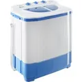 Produktbild: Tectake Mini Waschmaschine  Mit Schleuder  2 Kammern Hohe Kapazität  4 5 kg Waschen  3 5 kg Trocknen  65 x 40 x 75 cm Weiß