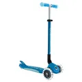 Produktbild: GLOBBER Elite Glow Lights – Roller Kinder, 120/80 mm, 3-rädrig, verstellbar, LED-Leuchtrollen, Glow-Effekt, Petrol