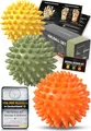 Produktbild: M.S.Lemberg® Igelball Massage Set [3 Härtegrade] - Massageball für Reflexzonen Fußmassage Rücken Nacken Hand Fuß - Noppenball Ball mit Noppen klein - Entspannung Geschenk - hart, medium & weich