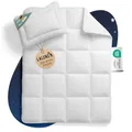 Produktbild: Laleni Baby Bettdecke und Kissen Set - Kinderbettdecke 100x135 cm + Babykissen 40x60 cm - OEKO-TEX zertifiziertes Baby Decke und Kissen Set - waschbare Kinderdecke 100x135 - Kinder Bettdecken Set Weiß