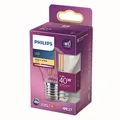 Produktbild: Philips LED Classic E27 Lampe, 40 W, Tropfenform, klar, warmweiß, Weiß