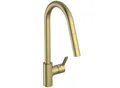 Produktbild: Ideal Standard Gusto Küchenarmatur BD414A2 brushed gold, mit hohem Rohrauslauf und herausziehbarer Handbrause