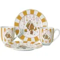 Produktbild: Hutschenreuther Frühstücksservice Christmas Love Beige, Mehrfarbig, Keramik, 4-teilig, 22.6x15x22.8 cm, DIN EN ISO 14001, DIN EN ISO 9001, Essen & Trinken, Geschirr, Geschirr-Sets, Kaffeeservice
