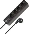 Produktbild: Brennenstuhl Ecolor Steckdosenleiste 4-Fach 1,5m Kabel schwarz