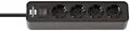 Produktbild: Brennenstuhl 1153240000 Power Extension 1.5 M 5 Ac  Outlet(S) Indoor Black ~E~