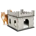 Produktbild: CanadianCat Company | Katzenbungalow aus Filz für Katzen - Felty Fort | Beige-Anthrazit | Katzenhöhle, Katzenbett, Kletterturm