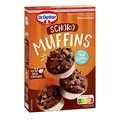 Produktbild: Dr. Oetker Muffins Schoko, 335 g, Backmischung für Rührteig mit Schokotropfen, zum Zubereiten von 12 schokoladigen Muffins, inkl. Papierbackförmchen