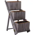 Produktbild: DOBAR Pflanzentreppe, BxHxL: 41 cm x 85 cm x 55 cm, Holz - grau
