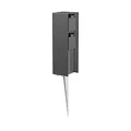 Produktbild: ledscom.de Garten-Steckdosen-Säule POMI mit Erdspieß für außen, IP44, 2-Fach, anthrazit, eckig, 23cm