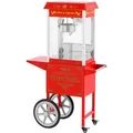 Produktbild: Popcornmaschine mit Wagen - 1500 W - 5 kg/h - Retro-Design - 195 / 235 °C - rot - Royal Catering RCPW-16E.1-2F