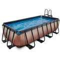 Produktbild: Exit Wood Pool 400x200x100cm mit Filterpumpe - braun