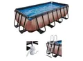 Produktbild: Framepool EXIT, braun, B:200cm H:100cm L:400cm, Schwimmbecken, BxLxH: 200x400x100 cm, mit Filterpumpe und Sicherheitsleiter