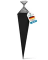 Produktbild: itenga Bastelschultüte Schultütenrohling Zuckertüte Schultüte eckig 85 cm mit Tüllverschluss (schwarz)