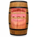 Produktbild: Weinfass mit LED RGB-Beleuchtung, Regale für Wein, Fassbar 80cm Eiche
