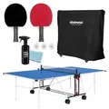 Produktbild: Donic Outdoor+Indoor Tischtennisplatte Roller Fun, inklusive 1 Abdeckhülle, 2 Tischtennisschläger, 1 x Tischreiniger mit Tuch, TT-Netz, Schläger... - Blau