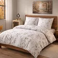 Produktbild: Buymax® Biber Bettwäsche Bettbezug 200x220 cm, Kopfkissenbezug 80x80 cm 3 teilig, Deckenbezug Set aus 100% Baumwolle Flanell Winter mit Reißverschluss