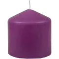 Produktbild: HS Candle Wachskerzen Stumpenkerzen Ø8cm x 8cm (Dunkelgrün) - Lange Brenndauer - Hergestellt in EU - Kerzen Blockkerzen - Wachs Stumpen