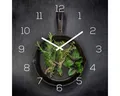Produktbild: Levandeo® Wanduhr (Wanduhr Alu-Dibond 30x30cm Uhr Alubild Küche Kräuter Pfanne)