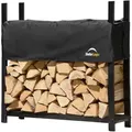 Produktbild: Shelter Logic Metall Kaminholzregal inkl. Abdeckung schwarz 120 x 36 x 119 cm (L x B x H) - Schwarz