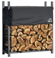 Produktbild: ShelterLogic Kaminholzregal mit hochwertigem Stahlrahmen und verstellbarer wasserabweisender Abdeckung, 122 cm