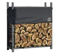 Produktbild: Kaminholzregal Brennholzregal Feuerholzregal Metall inkl. Abdeckung 36x120x119cm
