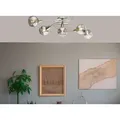 Produktbild: TRANGO 5-flg. 1010-52SD Edelstahl-Optik Deckenleuchte schwenkbar *WOW* inkl. 5x 3-Stufen dimmbar LED-Leuchtmittel 3000K warmweiß Deckenlampe mit D... - Silber