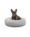 Produktbild: lionto Hundebett rund Hundekissen Hundesofa Donut 70cm Durchmesser, hellgrau