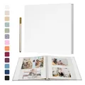 Produktbild: Vienrose Selbstklebende Fotoalbum 10x15 Einkleben und zum Selbstgestalten Groß Leinen Photoalbum mit 40 weißen Seiten, Hochzeit Jahrestag Geburtstag Geschenke mit Einem Kugelschreiber, 33x32cm, Weiß