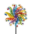 Produktbild: Windrad Gartenstecker FLOWERS H. 122cm bunt lackiert Metall Formano Garten S25