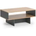 Produktbild: Vicco Couchtisch, Anthrazit, Honigeiche, Holzwerkstoff, 2 Fächer, Rechteckig,Rechteckig, 80x35.4x46.2 cm, Wohnzimmer, Wohnzimmertische, Couchtische