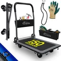 Produktbild: TroniTechnik® Transportwagen Plattformwagen klappbar, 150 kg Tragkraft mit Antirutschbeschichtung, Halterung, Griffpolster